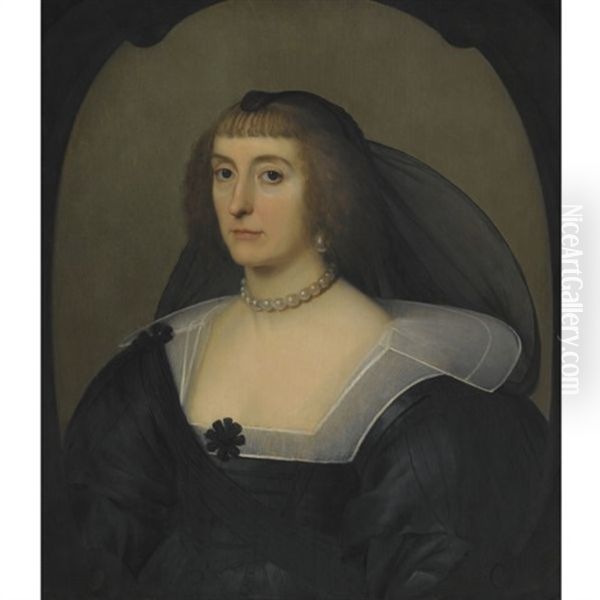 Portrait Of Elizabeth Of Bohemia Oil Painting by Gerrit Van Honthorst