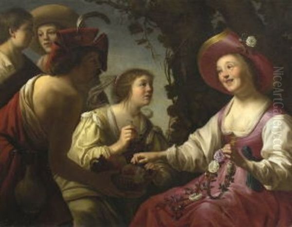 Allegorie Des Sommers Oil Painting by Gerrit Van Honthorst