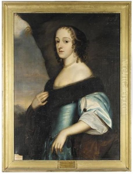 Portrait Of Amalie Of Hesse, Princess Of Tarent Oil Painting by Gerrit Van Honthorst