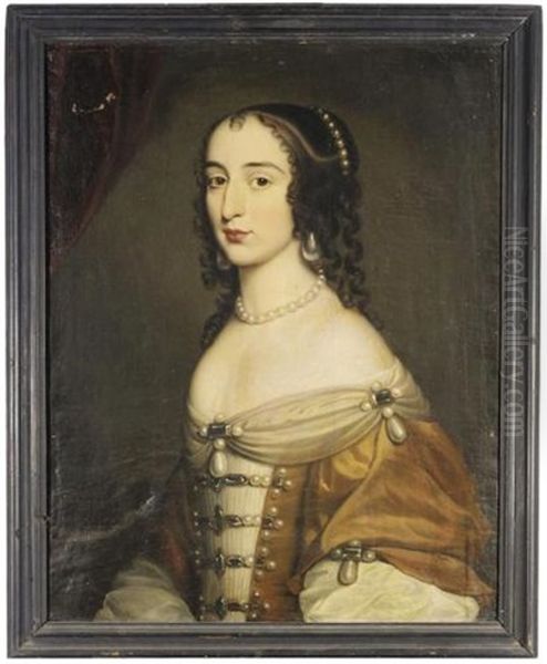 Portrait Of A Young Lady (countess Konigsmark?) Oil Painting by Gerrit Van Honthorst