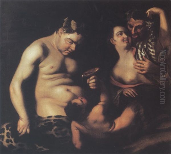 L'ivresse De Bacchus Oil Painting by Gerrit Van Honthorst