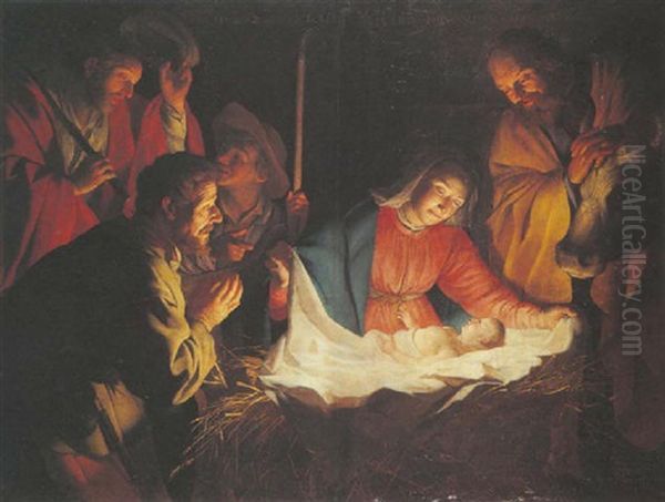 La Nativite Oil Painting by Gerrit Van Honthorst