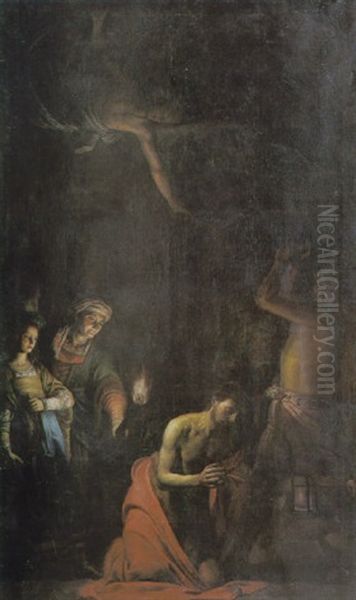 Il Martirio Di San Giovanni Battista Oil Painting by Gerrit Van Honthorst