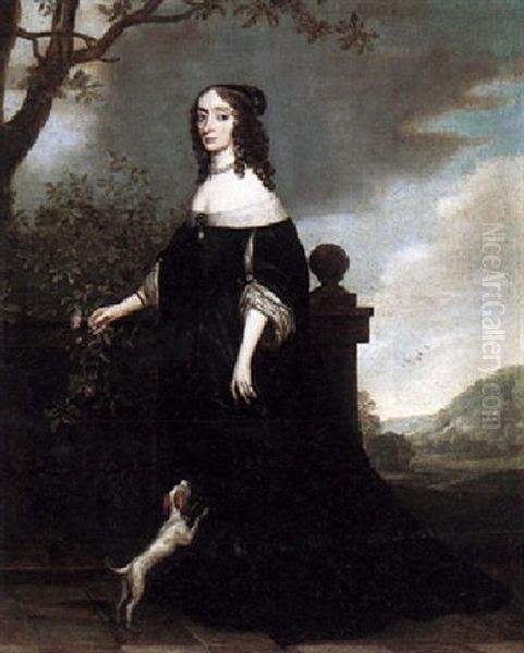 Portrait Of Elizabeth Stuart, Queen Of Bohemia Oil Painting by Gerrit Van Honthorst