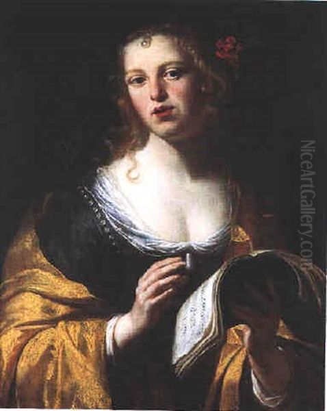 La Jeune Chanteuse Oil Painting by Willem van Honthorst