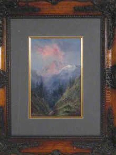 Scottish Mountain Oil Painting by Samuel John Barnes