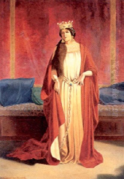 Standing Queen With Chain Oil Painting by George Washington Hood