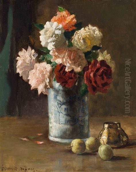 Still Life With Flowers Oil Painting by Bernard de Hoog