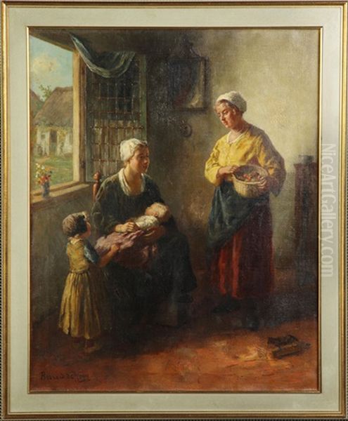 The Happy Mother Oil Painting by Bernard de Hoog