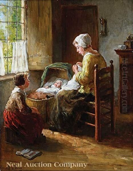 Interior Oil Painting by Bernard de Hoog