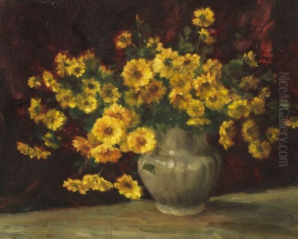 Gelbe Blumen In Einer Vase by Bernard de Hoog