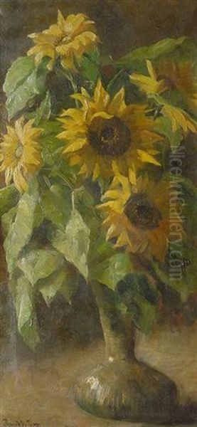 Stilleben Mit Sonnenblumen Oil Painting by Bernard de Hoog