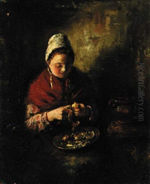 Preparing The Meal Oil Painting by Bernard de Hoog