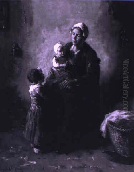 Young Family Oil Painting by Bernard de Hoog