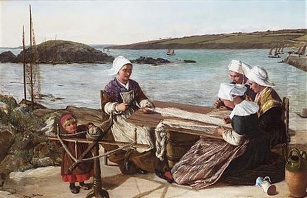 Breton Fishermen's Wives Oil Painting by James Clarke Hook