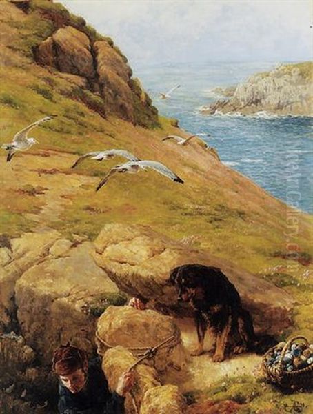 The Gull Catcher Oil Painting by James Clarke Hook