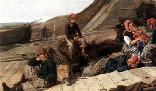 The Sailors At Rest Oil Painting by James Clarke Hook