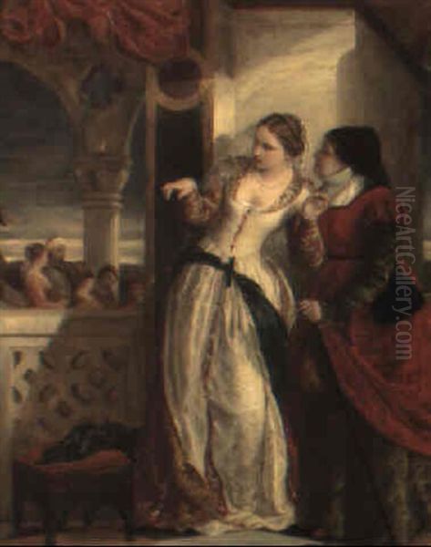 Romeo And Juliet, Act I, Scene 5 Oil Painting by James Clarke Hook