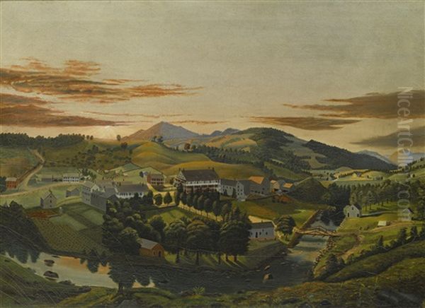 Clarendon Springs, Vermont Oil Painting by James Hope