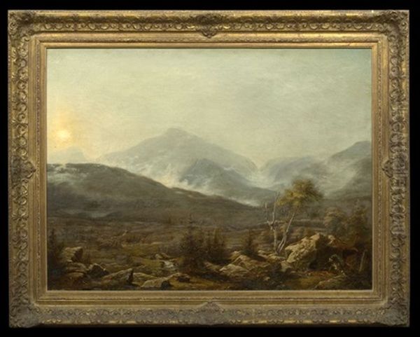 Sunrise Over A New England Valley Oil Painting by James Hope