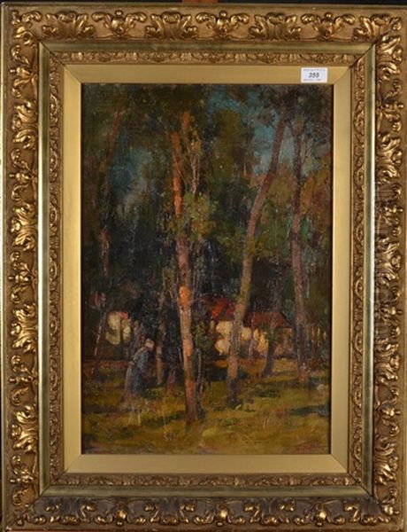 Village Copse Oil Painting by Robert Hope