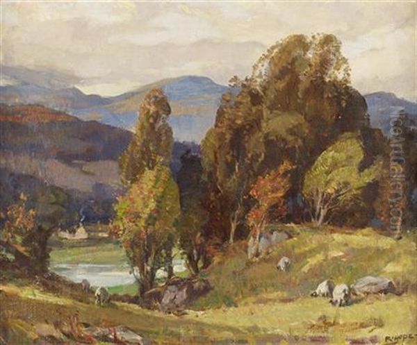 In The Glen Oil Painting by Robert Hope