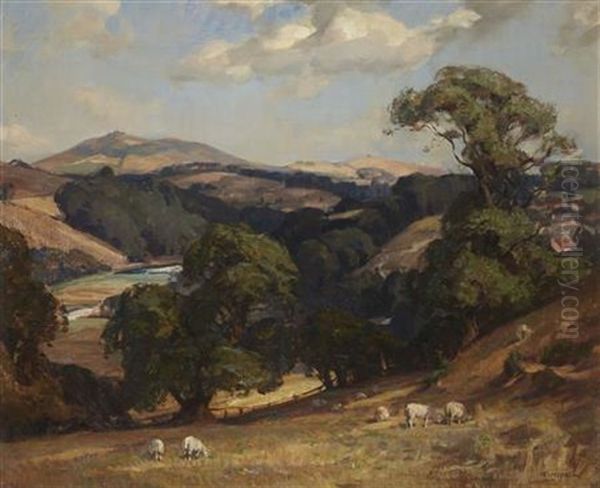 Pentland Hills Oil Painting by Robert Hope