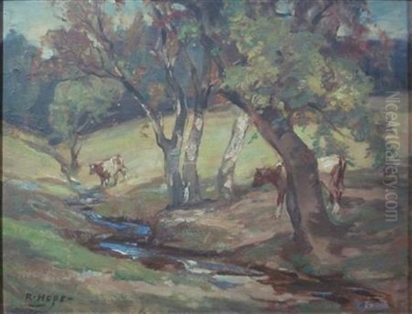 In Ettrickdale Oil Painting by Robert Hope