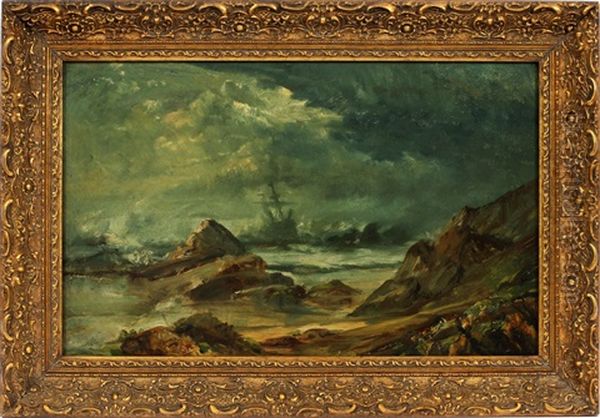 Coastal Landscape Oil Painting by Robert B. Hopkin