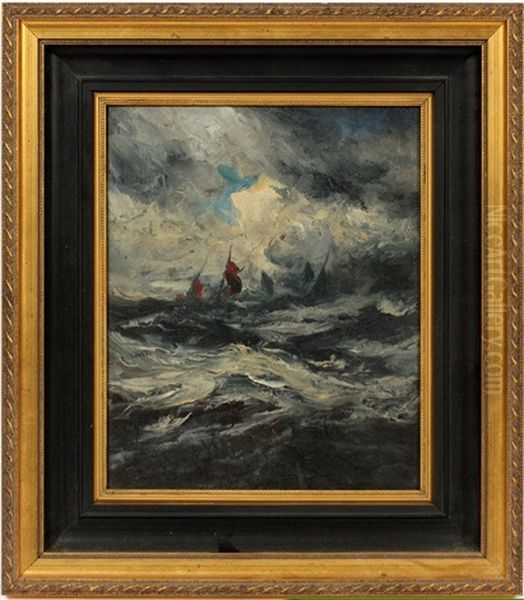 The Storm Oil Painting by Robert B. Hopkin