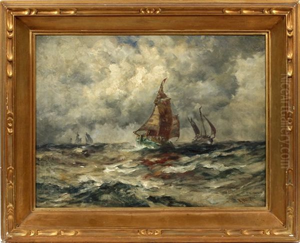 Seascape Oil Painting by Robert B. Hopkin