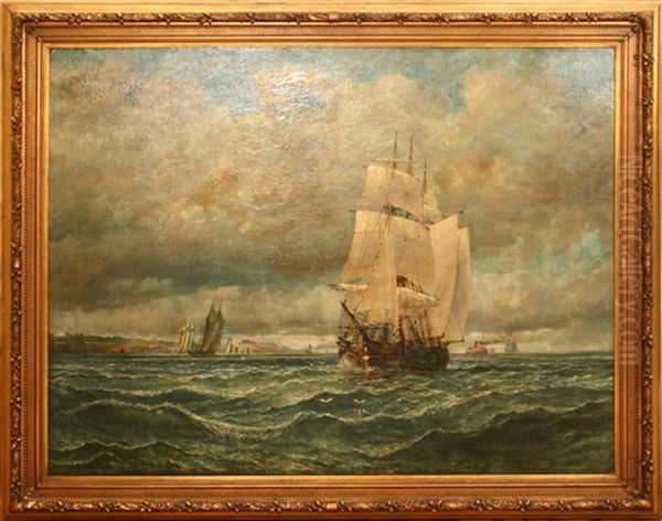 Sailing Vessel Oil Painting by Robert B. Hopkin