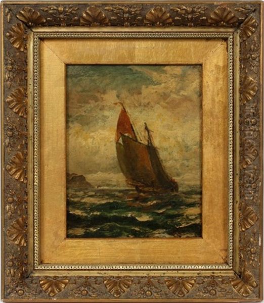 Sailing Ship Oil Painting by Robert B. Hopkin