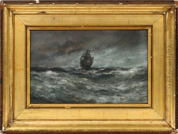 Storm At Sea Oil Painting by Robert B. Hopkin