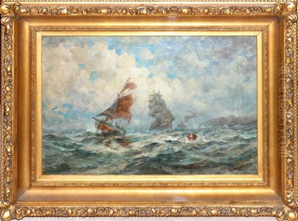 Seascape Oil Painting by Robert B. Hopkin