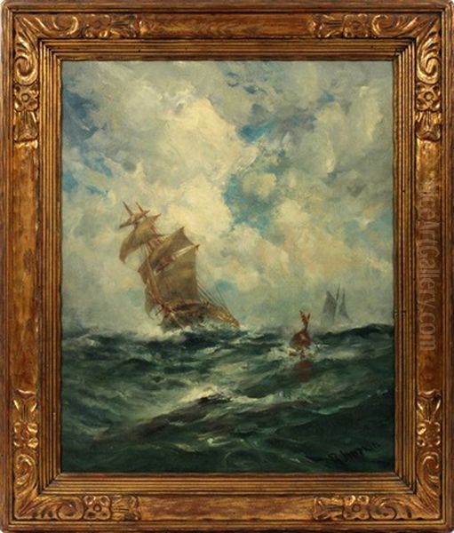 Seascape Oil Painting by Robert B. Hopkin