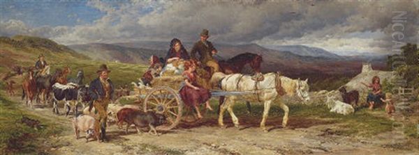 When First I Saw Sweet Peggy, Irish Peasants Going To Market by William H. Hopkins