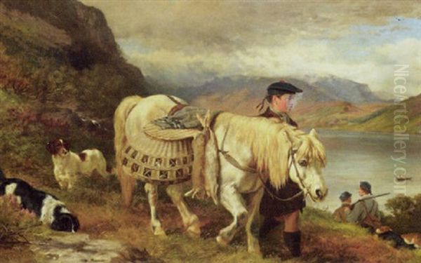 Shooting Party - Loch Ericht Oil Painting by William H. Hopkins