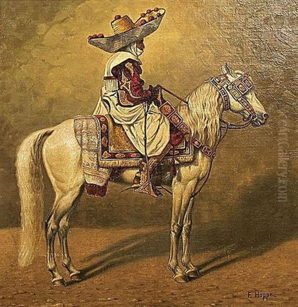 Le Cavalier Mexicain Oil Painting by Ferdinand Theodor Hoppe