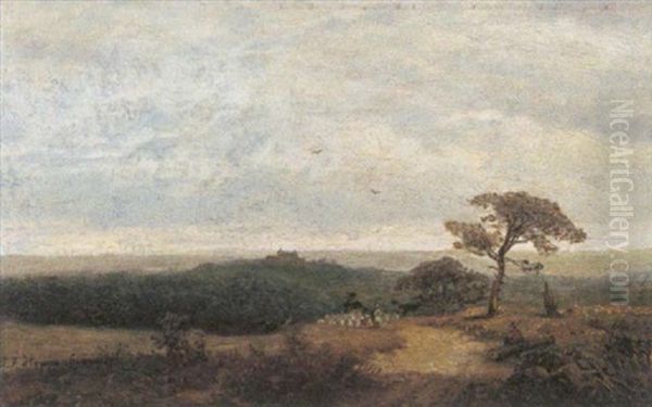 Landschap Met Herder by Johannes Franciscus Hoppenbrouwers