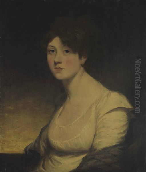 Portrait Of Miss Sally Isabella Ward (1783-1868), Half-length Oil Painting by Sir John Hoppner