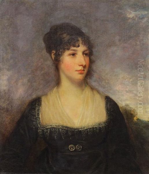 Portrait Of Anne Saunders Oil Painting by Sir John Hoppner