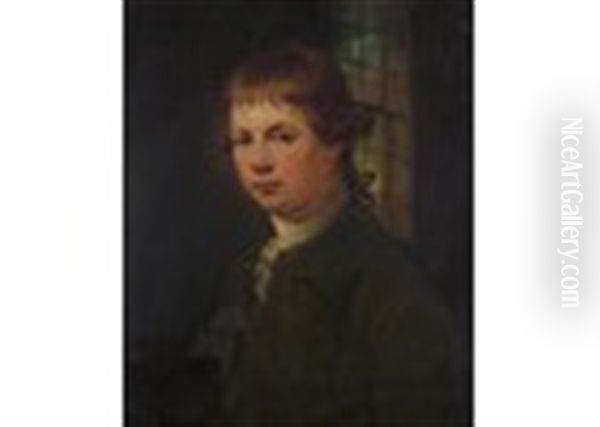 Portrait Of A Boy, Head And Shoulders Oil Painting by Sir John Hoppner