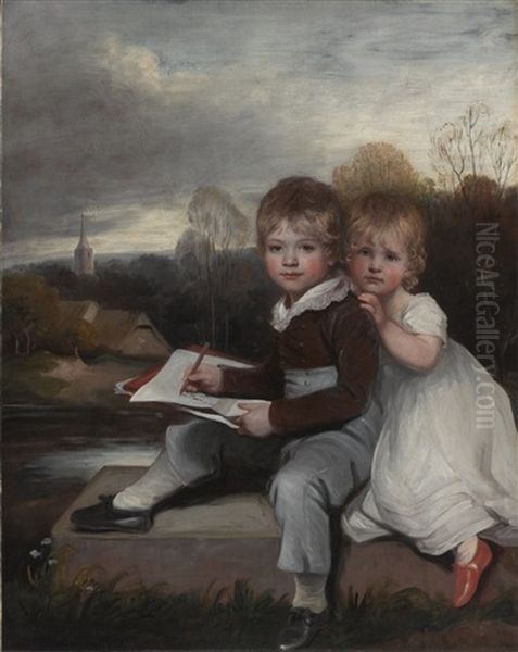 The Bowden Children Oil Painting by Sir John Hoppner