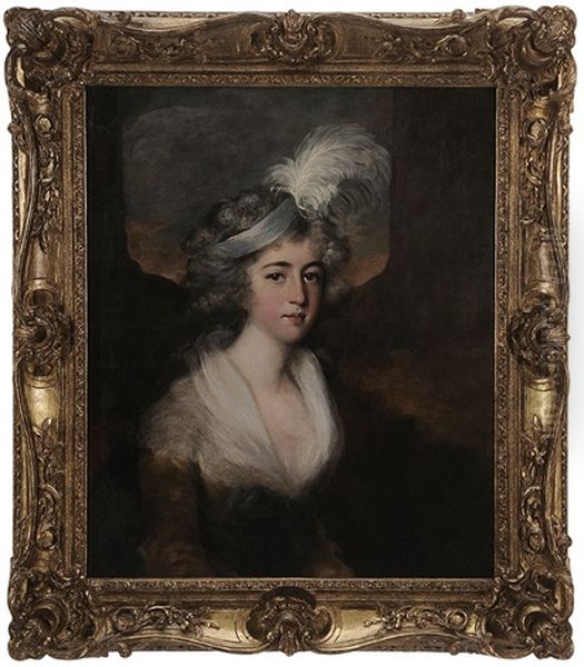 Portrait Of Miss Frances Patten Oil Painting by Sir John Hoppner