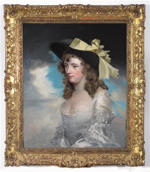 Portrait Of A Lady, Possibly Mrs Crewe Oil Painting by Sir John Hoppner