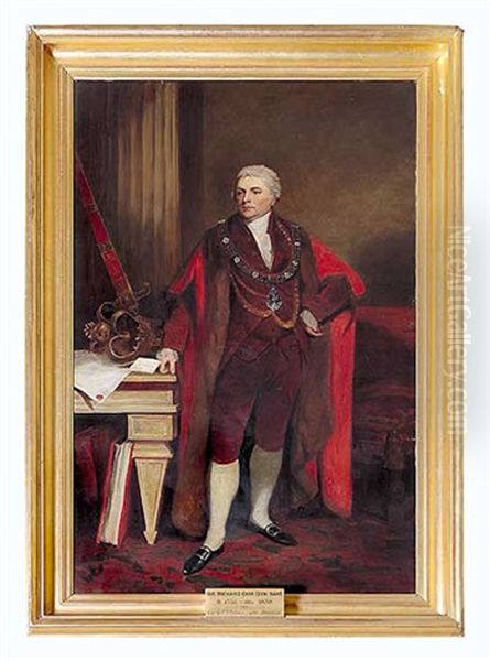 Sir Richard Carr Clyn (lord Major Of London) Oil Painting by Sir John Hoppner