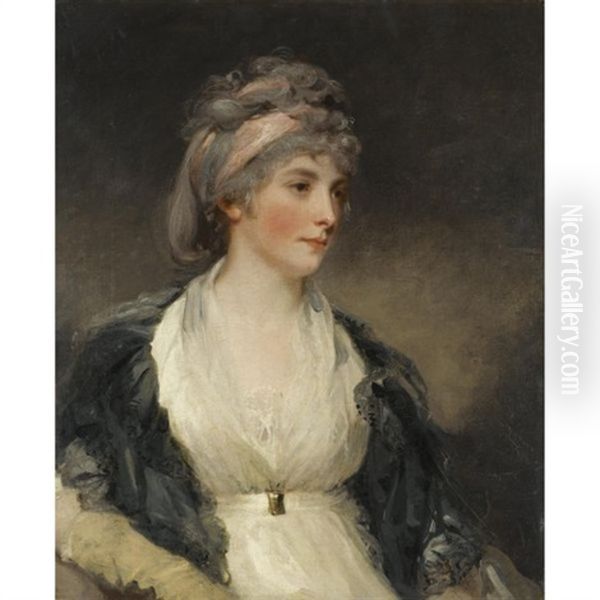 Portrait Of Harriet Brouncker Of Boveridge, Dorset Oil Painting by Sir John Hoppner