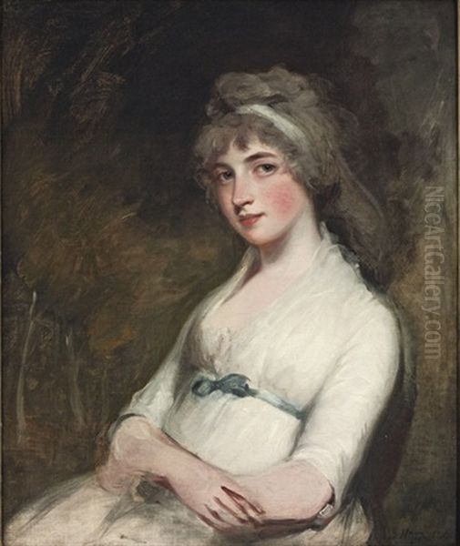 Portrait Of Anne, Lady Grenville Oil Painting by Sir John Hoppner