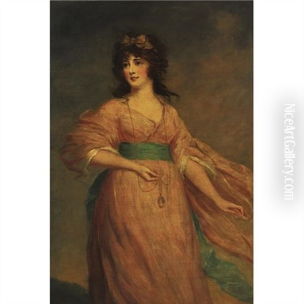 Portrait Of A Lady Oil Painting by Sir John Hoppner